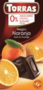 CZEKOLADA GORZKA Z POMARAŃCZAMI BEZ DODATKU CUKRU 75 g - TORRAS