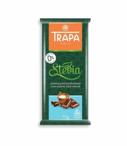 CZEKOLADA MLECZNA ZE STEWIĄ BEZ DODATKU CUKRU 75 g - TRAPA