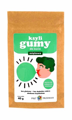 KSYLIGUMY DO ŻUCIA MIĘTOWE 40 g - PIĘĆ PRZEMIAN