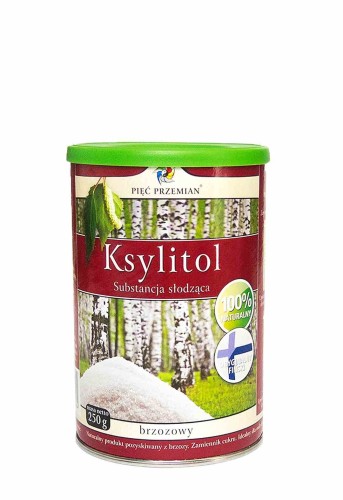 KSYLITOL FIŃSKI BEZGLUTENOWY 250 g - PIĘĆ PRZEMIAN