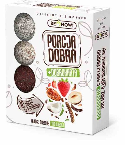 KULKI OWOCOWO-ORZECHOWE BEZ DODATKU CUKRU (12 szt x 12 g ) 144 g - PURE LIFE