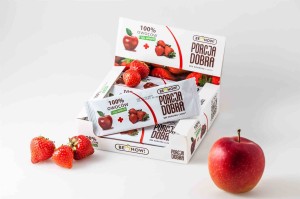 PRZEKĄSKA LISTEK OWOCOWY JABŁKOWO-TRUSKAWKOWY PORCJA DOBRA 16 g - PURE LIFE