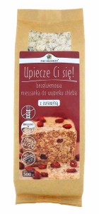 MIESZANKA CHLEBA BEZGLUTENOWEGO Z ŻURAWINĄ 500 g - PIĘĆ PRZEMIAN