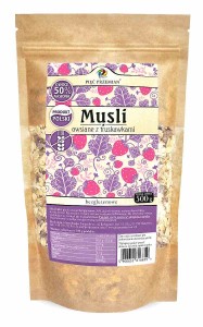 Musli Owsiane z Truskawkami Bezglutenowe 500 g - Pięć Przemian
