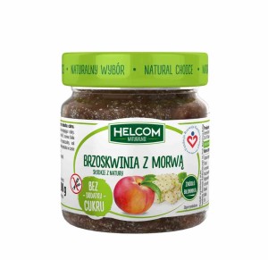 PASTA OWOCOWA BRZOSKWINIA Z MORWĄ BEZGLUTENOWA 200 g - HELCOM