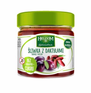 PASTA OWOCOWA ŚLIWKA Z DAKTYLAMI BEZGLUTENOWA 200 g - HELCOM