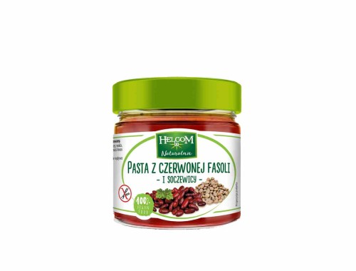 PASTA Z CZERWONEJ FASOLI I SOCZEWICY 190 g - HELCOM