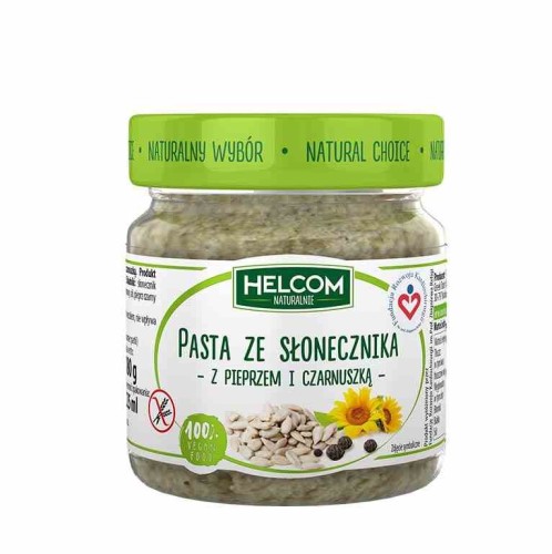 PASTA ZE SŁONECZNIKA Z PIEPRZEM I CZARNUSZKĄ BEZGLUTENOWA 180 g - HELCOM