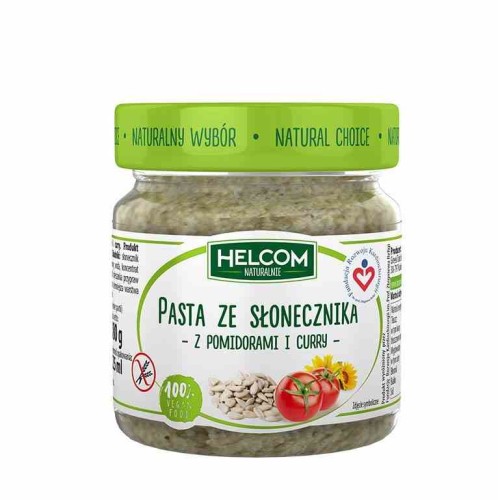 PASTA ZE SŁONECZNIKA Z POMIDORAMI I CURRY BEZGLUTENOWA 180 g - HELCOM