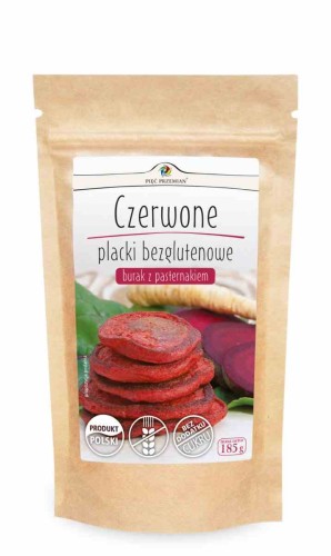 PLACKI CZERWONE BURAK Z PASTERNAKIEM BEZGLUTENOWE INSTANT 185 g - PIĘĆ PRZEMIAN
