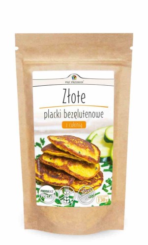 PLACKI ZŁOTE Z CUKINIĄ BEZGLUTENOWE INSTANT 130 g - PIĘĆ PRZEMIAN