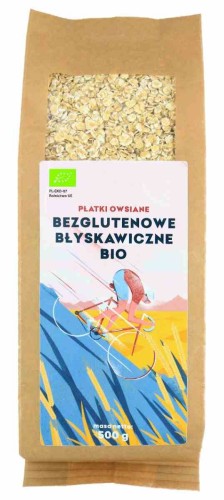 PŁATKI OWSIANE BEZGLUTENOWE BŁYSKAWICZNE BIO 500 g - PIĘĆ PRZEMIAN