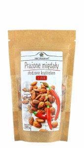 PRAŻONE MIGDAŁY Z KSYLITOLEM I CHILI BEZGLUTENOWE 100 g - PIĘĆ PRZEMIAN