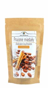 PRAŻONE MIGDAŁY Z KSYLITOLEM I CYNAMONEM BEZGLUTENOWE 100 g - PIĘĆ PRZEMIAN