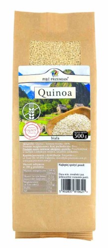 QUINOA BIAŁA (KOMOSA RYŻOWA) BEZGLUTENOWA 500 g - PIĘĆ PRZEMIAN