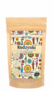 RODZYNKI W CZEKOLADZIE BEZ DODATKU CUKRU BEZGLUTENOWE 140 g - PIĘĆ PRZEMIAN