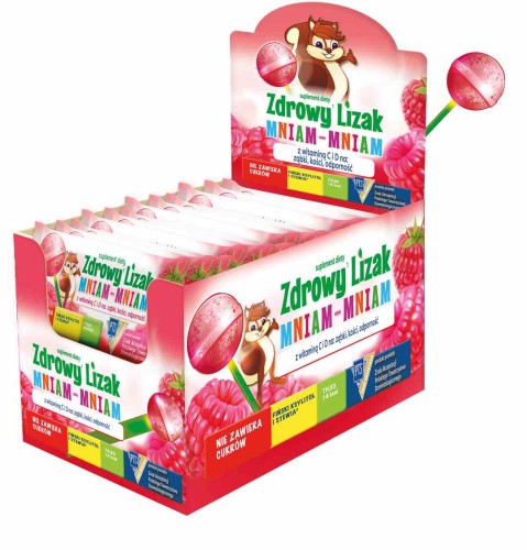 ZDROWY LIZAK MNIAM-MNIAM NA GARDŁO MALINA 6 g - STARPHARMA