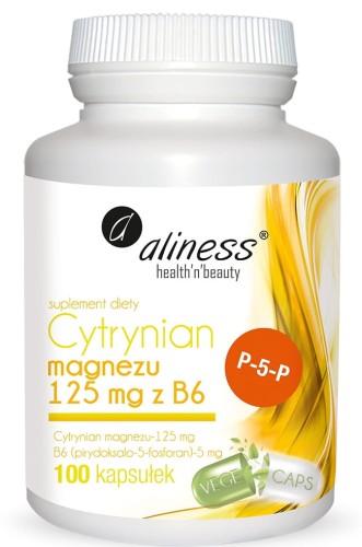 CYTRYNIAN MAGNEZU 125 mg z B6 (P-5-P) - ALINESS