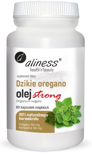 DZIKIE OREGANO OLEJ STRONG 100% NATURALNY x 90 kapsułek miękkich - ALINESS