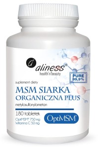 MSM SIARKA ORGANICZNA PLUS x 180 tabletek - ALINESS