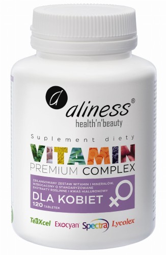 PREMIUM VITAMIN COMPLEX DLA KOBIET 120 tab. vege - ALINESS
