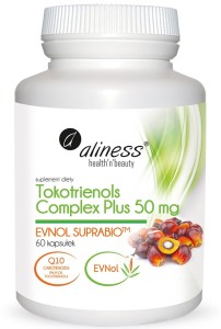 TOKOTRIENOLS COMPLEX PLUS 50 mg EVNOL SUPRABIO WITAMINA E x 60 kapsułek - ALINESS