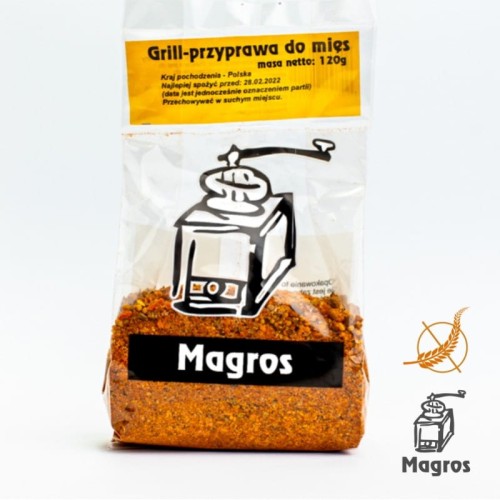 GRILL - PRZYPRAWA DO MIĘS BEZGLUTENOWA 120 g - MAGROS