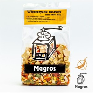 Włoszczyzna Suszona Bezglutenowa 75 g - Magros