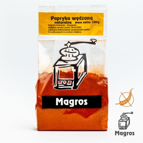 PAPRYKA SŁODKA WĘDZONA (NATURALNA) BEZGLUTENOWA 100 g - MAGROS