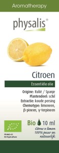 OLEJEK ETERYCZNY CYTRYNA ZWYCZAJNA (CITROEN) BIO 10 ml - PHYSALIS