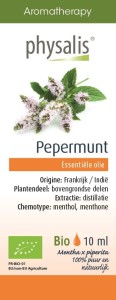 OLEJEK ETERYCZNY MIĘTA PIEPRZOWA (PEPERMINT) BIO 10 ml - PHYSALIS