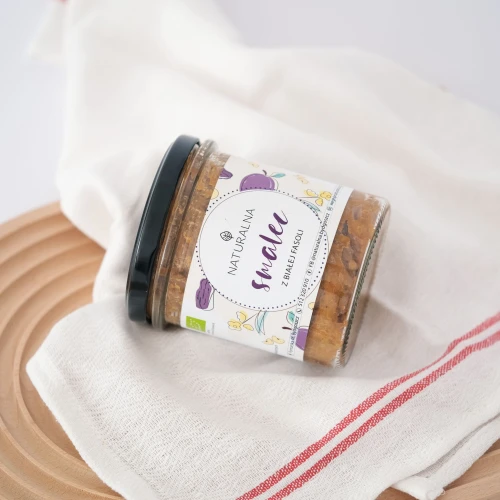 SMALEC Z BIAŁEJ FASOLI Z SUSZONĄ ŚLIWKĄ BIO 350 ml - NATURALNA KUCHNIA