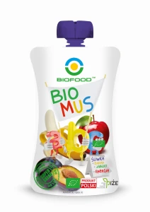 Mus Śliwkowo - Bananowo - Jabłkowy Bezglutenowy Bio 90 g – Bio Food