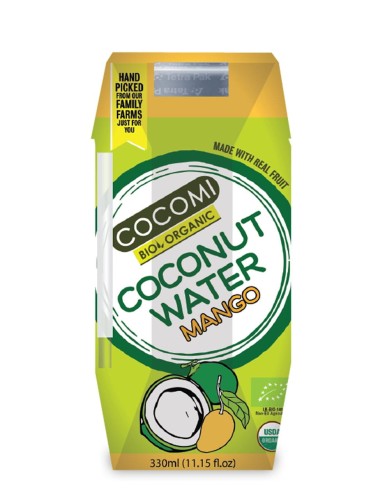 WODA KOKOSOWA O SMAKU MANGO BIO 330 ml - COCOMI