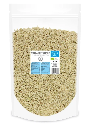 RYŻ BRĄZOWY OKRĄGŁY BIO 5 kg - HORECA
