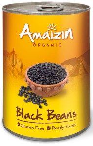 FASOLA CZARNA W ZALEWIE BEZGLUTENOWA BIO 400 g (240 g) (PUSZKA) - AMAIZIN