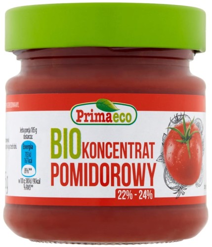 KONCENTRAT POMIDOROWY 22 % - 24 % BIO 185 g - PRIMAECO