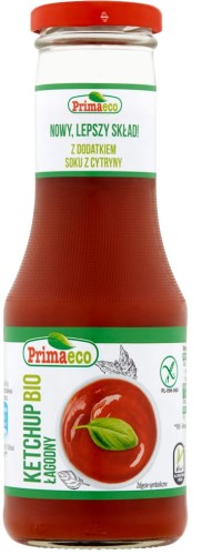 KETCHUP ŁAGODNY BEZGLUTENOWY BIO 315 g - PRIMAECO