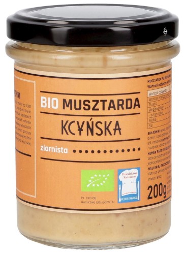 MUSZTARDA ZIARNISTA BIO 200 g - MUSZTARDA KCYŃSKA