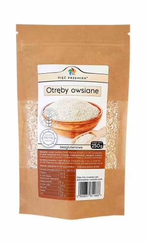 OTRĘBY OWSIANE BEZGLUTENOWE 250 g - PIĘĆ PRZEMIAN
