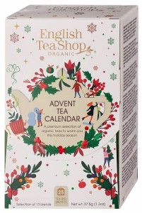 Kalendarz Adwentowy Biały (Herbaty i Herbatki) Bio (13 Smaków) (25 X 1,5 g) 37,5 g (Produkt Sezonowy) - English Tea Shop Organic