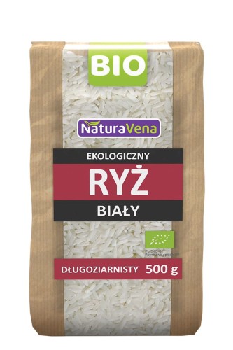 RYŻ DŁUGOZIARNISTY BIAŁY BIO 500 g - NATURAVENA