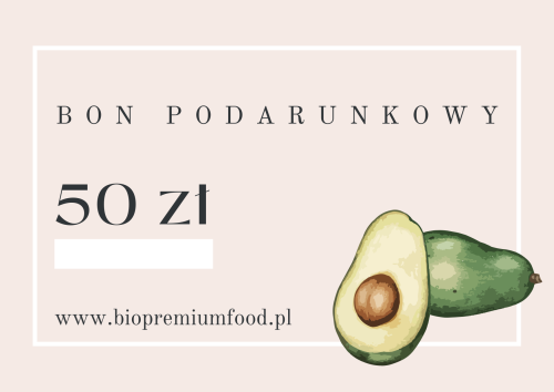 KARTA PODARUNKOWA (VOUCHER) O WARTOŚCI 50 ZŁ - BIO PREMIUM FOOD