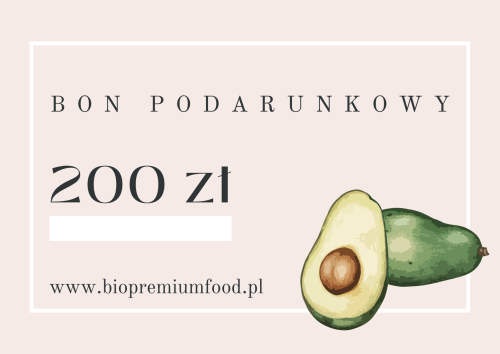 KARTA PODARUNKOWA (VOUCHER) O WARTOŚCI 200 ZŁ - BIO PREMIUM FOOD