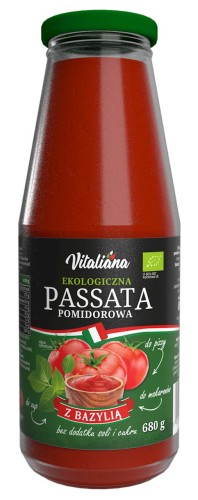 PASSATA POMIDOROWA Z BAZYLIĄ BIO 680 g - VITALIANA