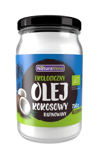 OLEJ KOKOSOWY RAFINOWANY BIO 750 g - NATURAVENA