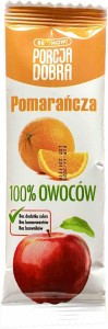 LISTEK OWOCOWY PORCJA DOBRA JABŁKOWO - POMARAŃCZOWA PRZEKĄSKA 16 g - PURE LIFE