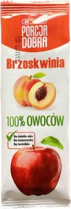 LISTEK OWOCOWY PORCJA DOBRA JABŁKOWO - BRZOSKWINIOWA PRZEKĄSKA 16 g - PURE LIFE