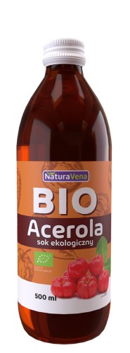SOK Z ACEROLI BEZ DODATKU CUKRÓW BIO 500 ml - NATURAVENA