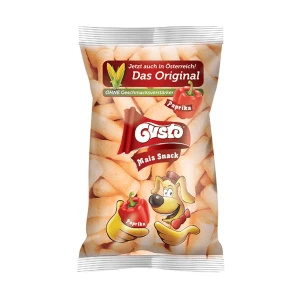 Chrupki Kukurydziane Naturalne o Smaku Paprykowym 100 g - Gusto Pufuleti